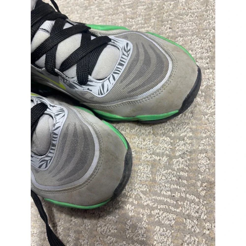 Nike‎ Little Posite Pro Kids Basketball Shoes Green Grey Yellow Size 6.5Y
